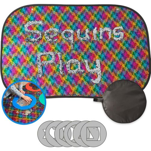 TEMU Creative Sensory Wall, Children's Room Decorative Sequin Fabric, Reversible Wall Panels, Sensory Touch Painting Board, Diy Fabric Crafts With