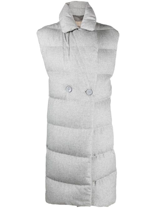 Quilted padded gilet - Grey