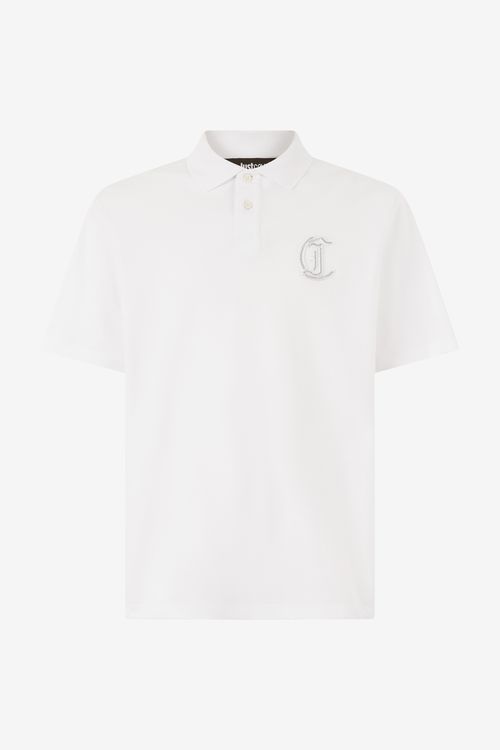 Polo Shirt With Embossed Jc Monogram