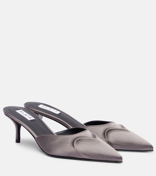 Alaïa Le Caur 3D 55 satin mules