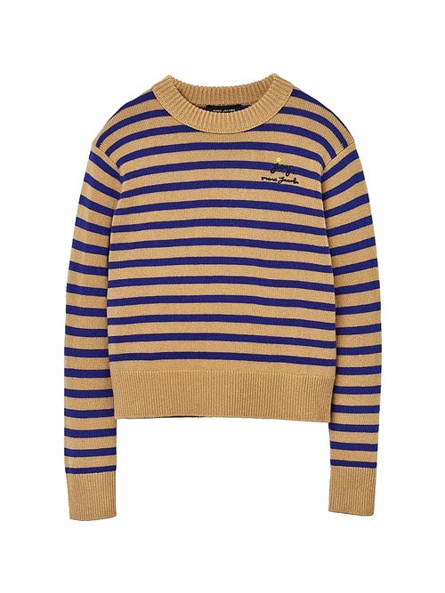 Women's Joy Striped Wool-Cashmere Sweater - Camel Pansy