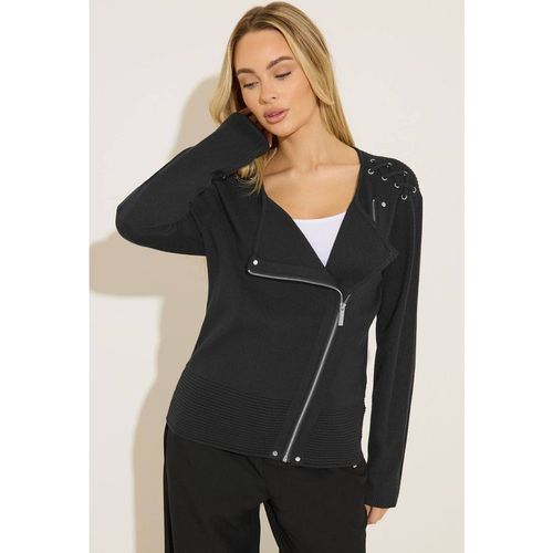 Star by Julien Macdonald Women's Knitted Biker Cardigan in Black