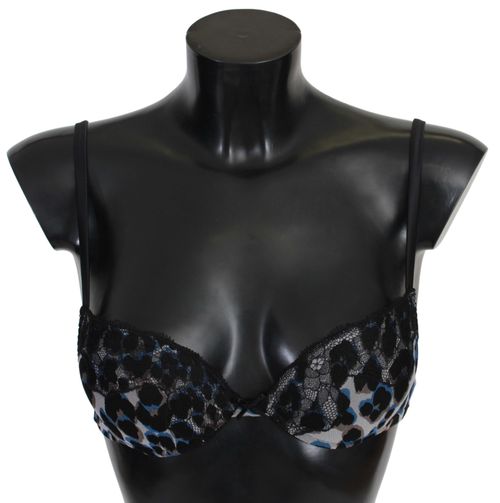 Lace Nylon Bra — Black