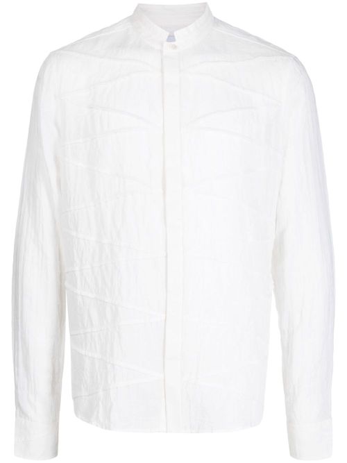 Sun Tzu exposed-seam shirt - White
