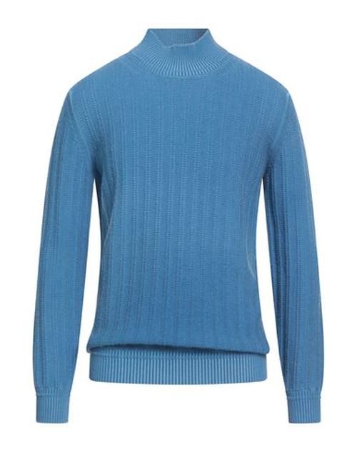 Man Turtleneck Azure Size 40 Wool