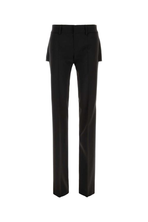 Peek-A-Boo Cigarette Trousers — Black