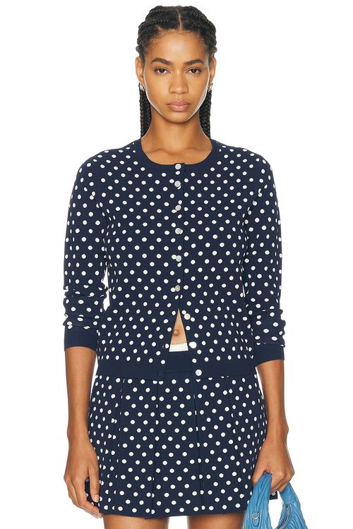 Sandy Liang Fable Cardigan in Navy
