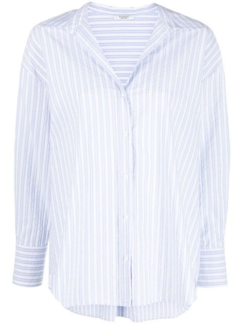 Striped long-sleeve shirt - White