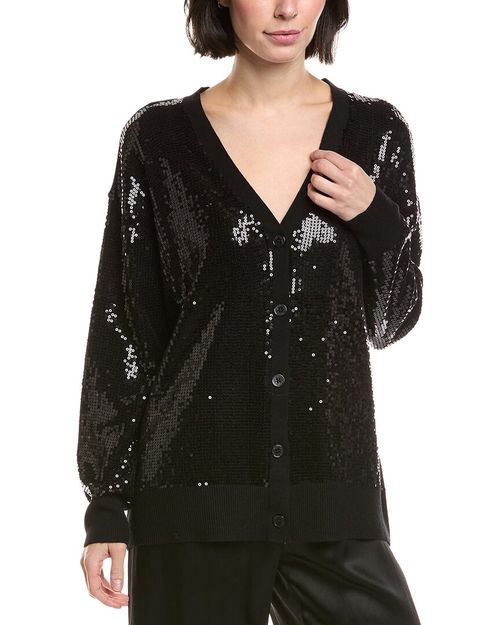 Sequin Wool-Blend Cardigan