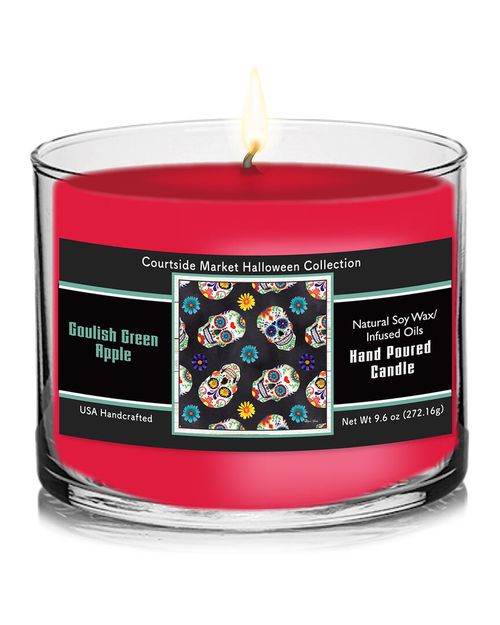 Halloween Collection Day Of The Dead Ghoulish Green Apple Soy Wax Candle