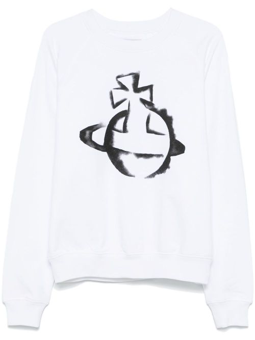 Orb-print sweatshirt - White