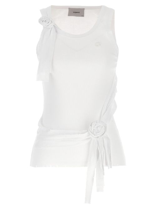 Distressed Rose Rib Tank Top
