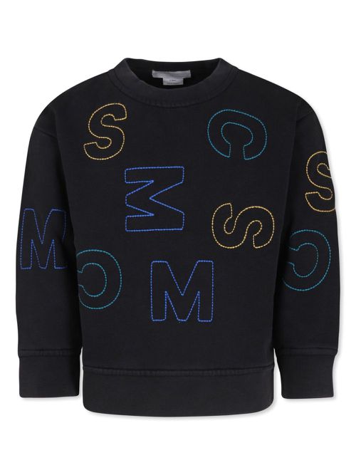 Logo-embroidered sweatshirt - Black