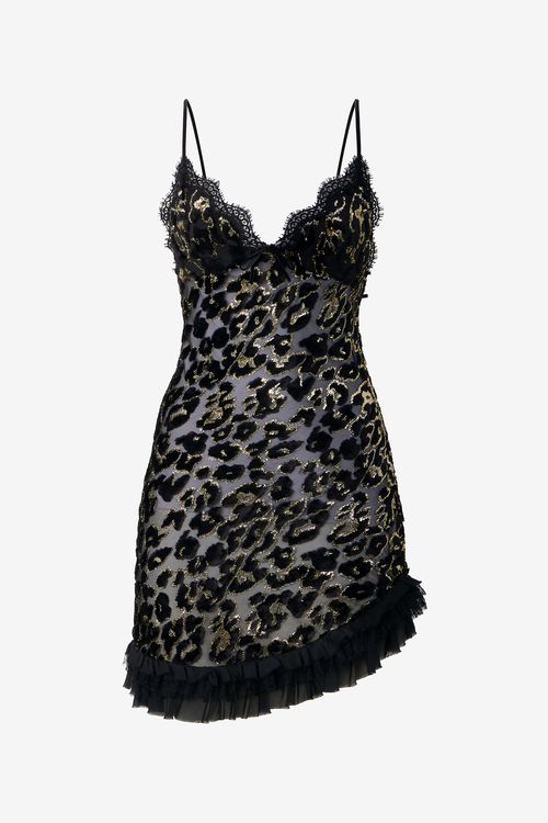 Silk Mini Dress With Ruches