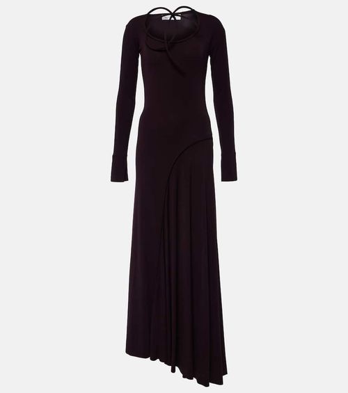Twist-detail jersey gown