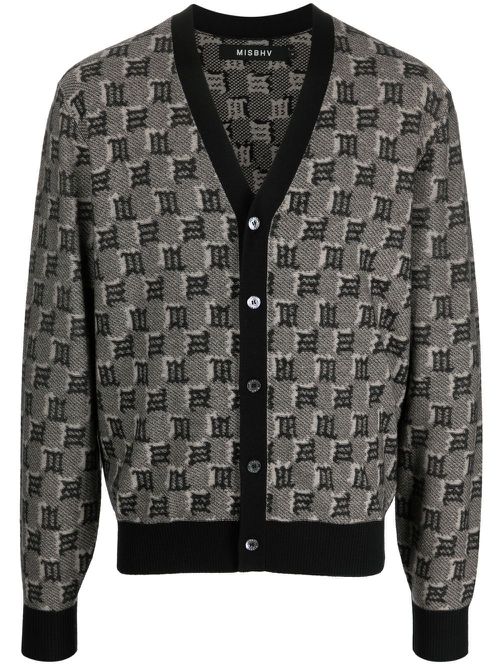 Wool-silk cardigan - Black
