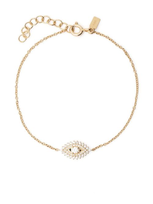 14kt yellow gold Evil Eye diamond bracelet