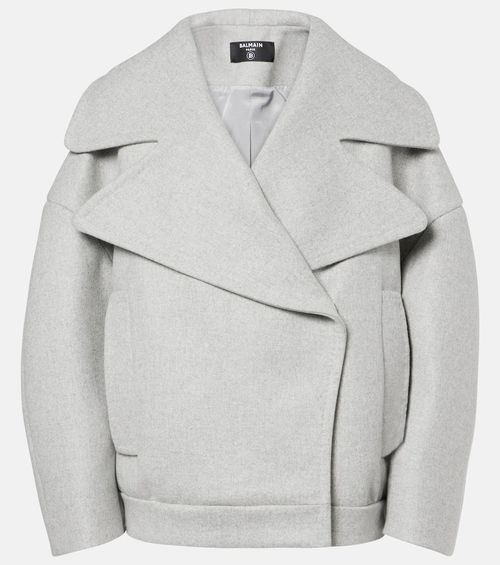 Oversized wool and cashmere peacoat