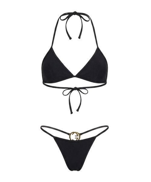 Stretch jersey bikini with Interlocking G