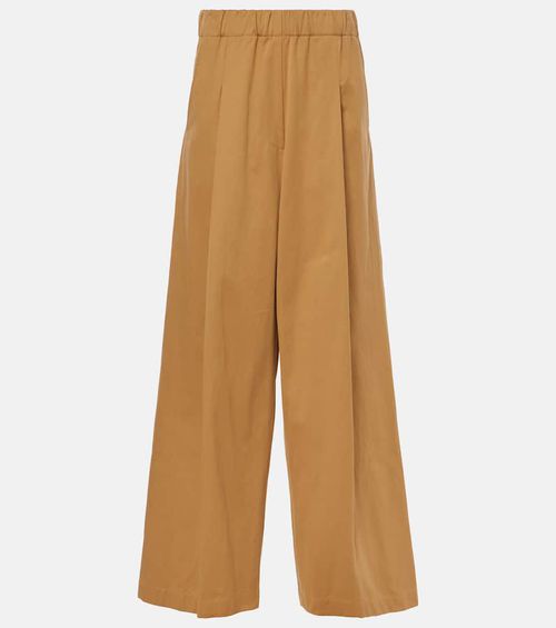 Cotton wide-leg pants