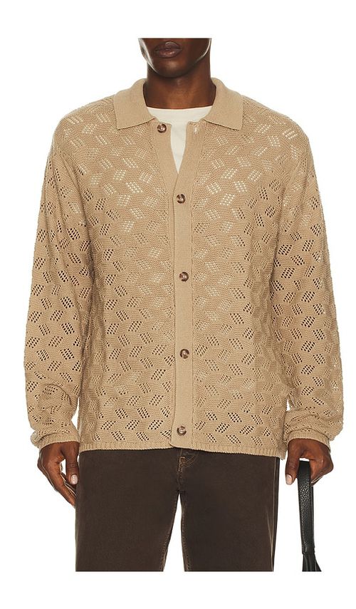 Les Deux Eloi Knit Shit in Brown. - M also in L, S, XL/1X