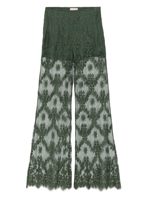 Silk trousers - Green