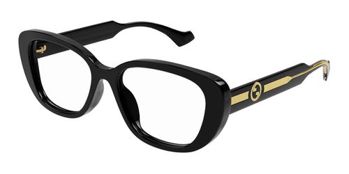 Gucci GG1559OK Asian Fit 001 Women’s Eyeglasses Black Size 54 (Frame Only) - Blue Light Block Available