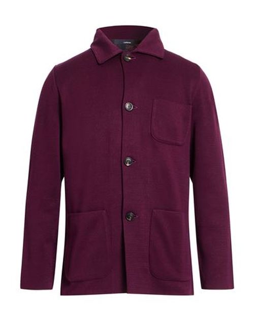 Man Cardigan Plum Size S Cotton