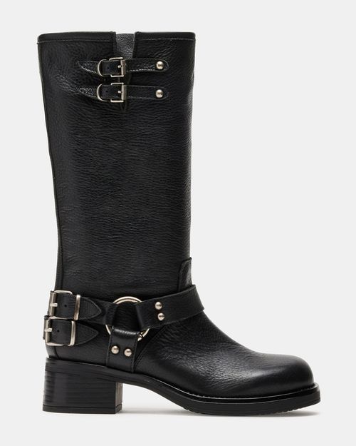 Steve Madden Women's Astor Knee High Boots - Black - - Leather