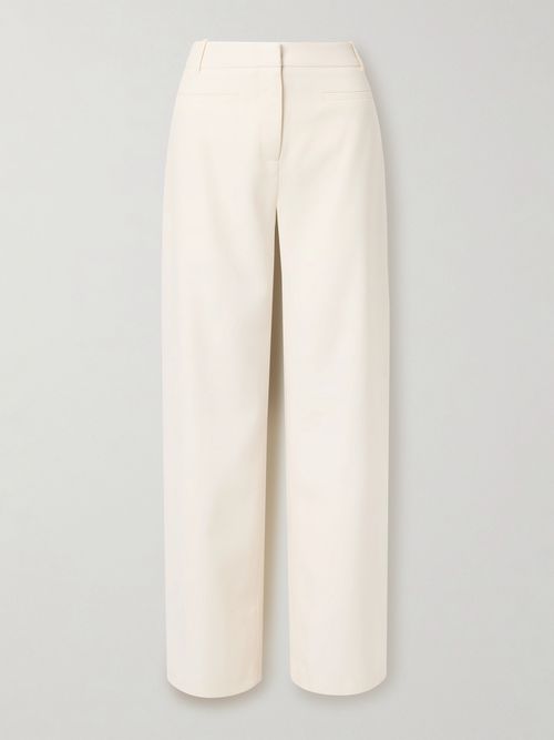 Alice Wool-crepe Straight-leg Pants - Cream