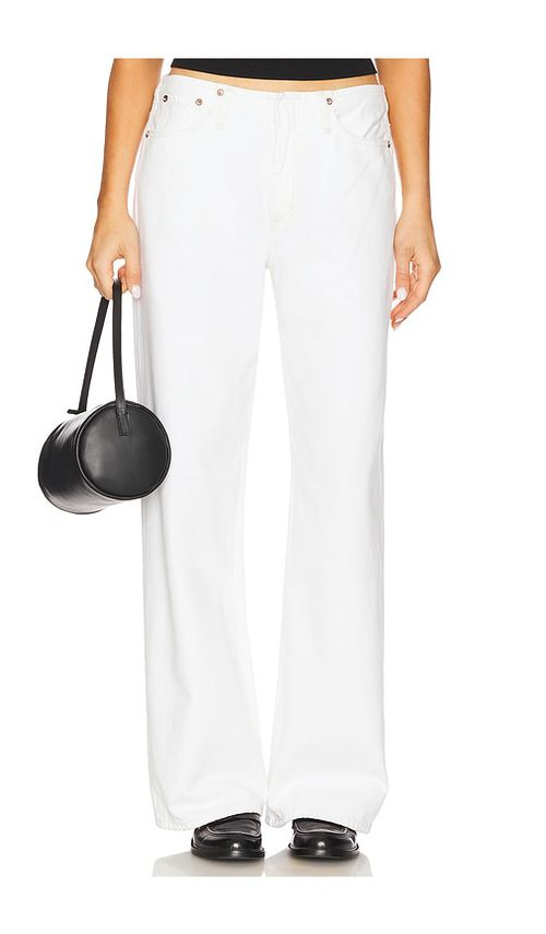 AGOLDE Lex Low Slung Baggy Jeans in Milkshake - White. 31 also