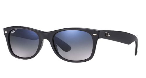 RB2132 New Wayfarer Matte Black Polarized Sunglasses, 55mm