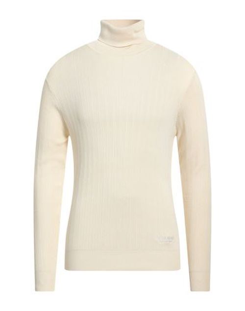 Costume National Man Turtleneck Cream Size L Viscose, Nylon