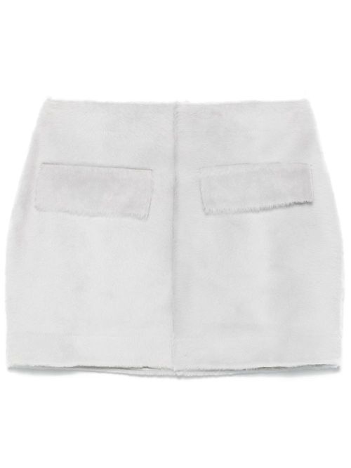 Shearling mini skirt - Grey