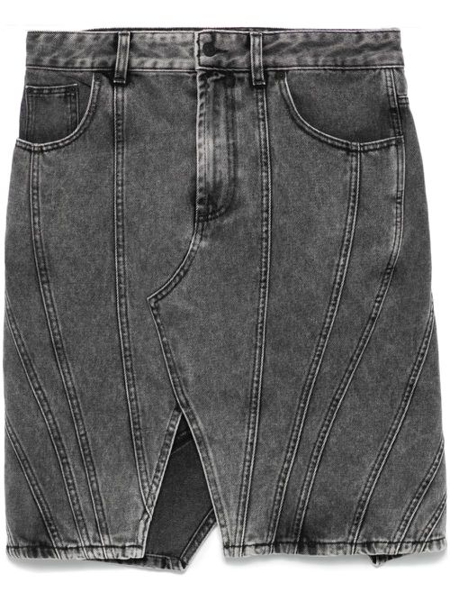 Spiral denim skirt - Grey