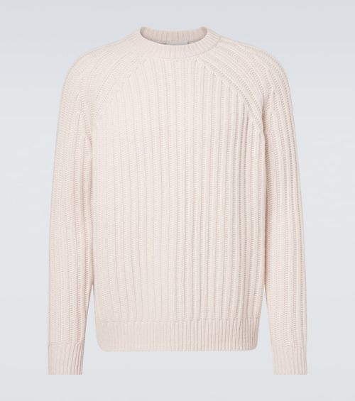 Ribbed-knit wool and cashmere sweater