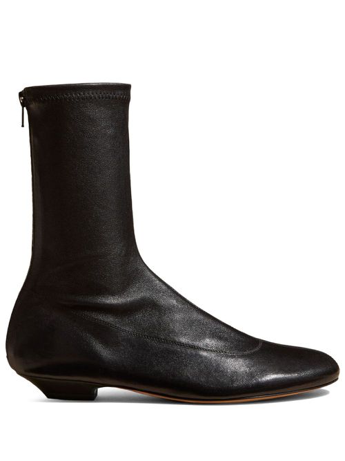 The Apollo leather ankle boots - Black