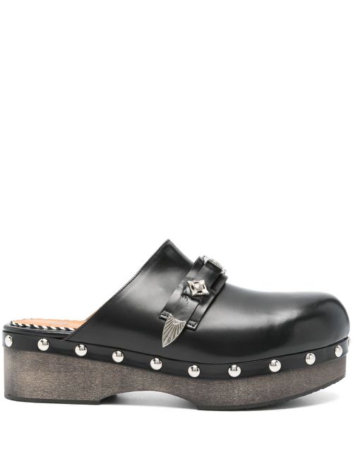 Strap-detail clogs - Black