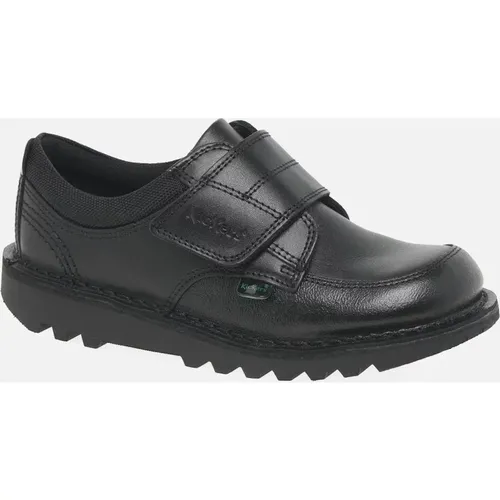 Kickers Boy's Kick Scuff Lo Boys Junior School Shoes - Black - : F Standard