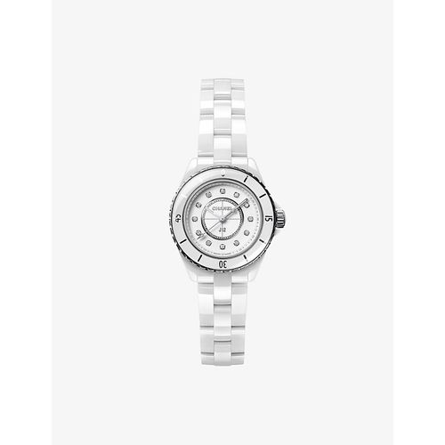 J12 28mm Steel  Ceramic and 0.06ct Diamond Quartz Watch