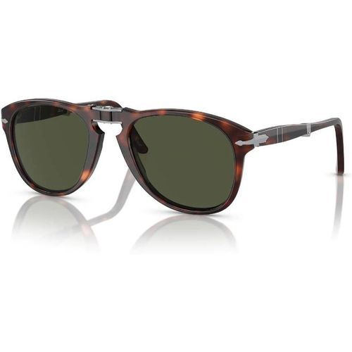 Persol Man Persol PO0714 FOLDING 24/31 Sunglasses Acetate Turtle Green Pilot Norma