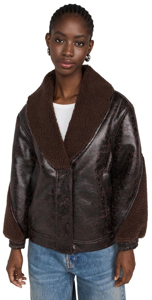 BLANKNYC 여성 Sweet Talker Bomber Jacket Brown Combo