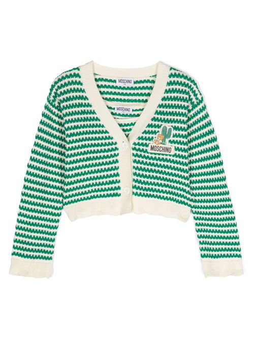 Logo-appliqué knitted set - Green