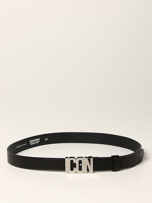 Icon leather belt