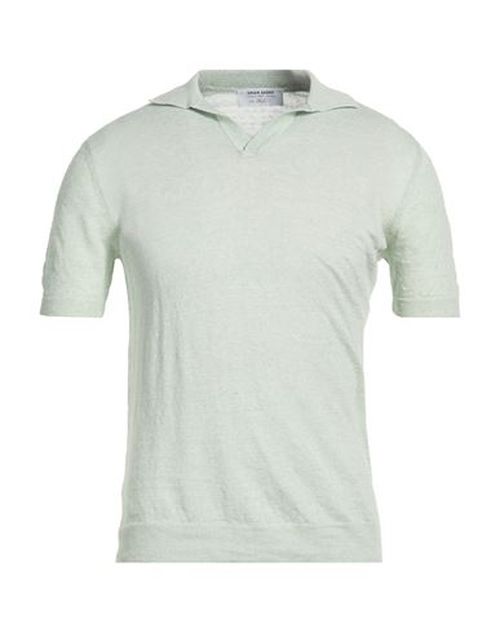 Man Sweater Light green Size 44 Linen