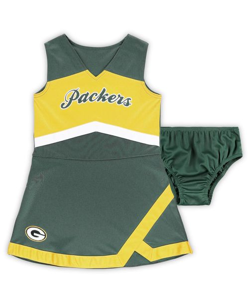 Outerstuff | Little Girls Green Green Bay Packers Two-Piece Cheer Captain  Jumper Dress with Bloomers Set - Green | Realry