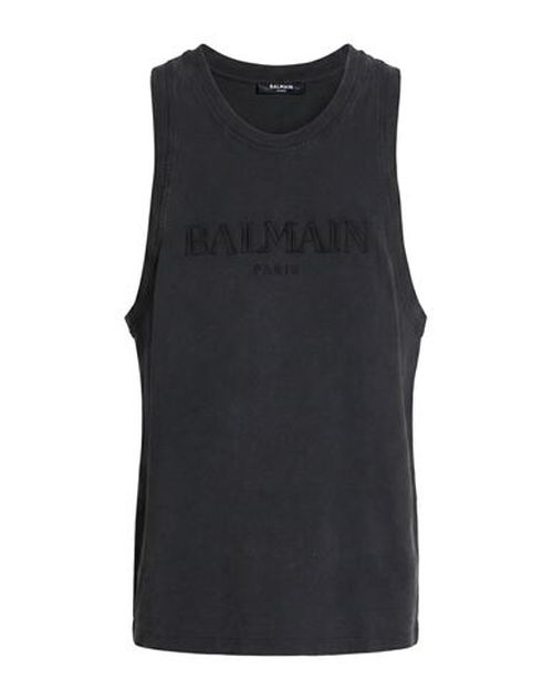 Man Tank top Charcoal Size S Cotton