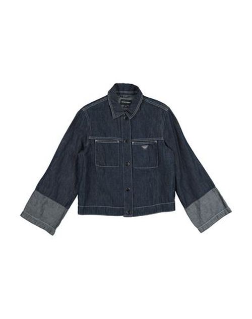 Kid Boy Denim outerwear Blue Size 10 Cotton, Linen