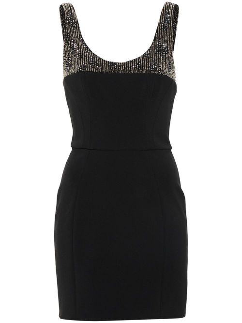 Bead-embellished mini dress - Black