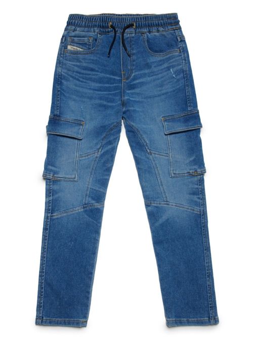 Boys Blue Jeans Cargo Pockets